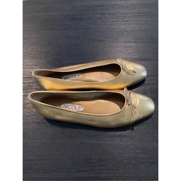 Nicole metallic gold ballet‎ flats - Picture 2 of 7